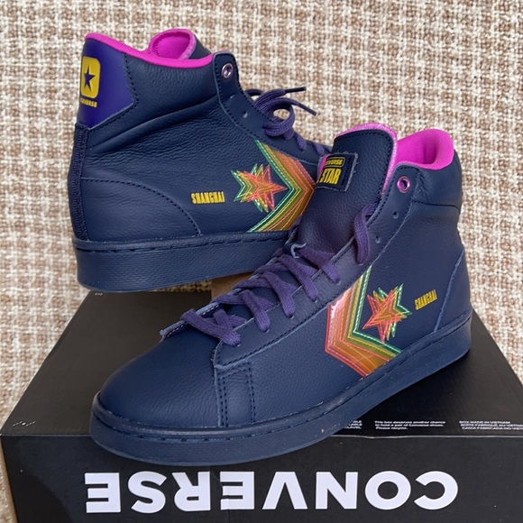 Converse Pro Leather Hi Obsidian/Hyper Magenta WMNS - Picture 2 of 16